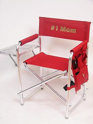 Miniatura 4 de Silla de director deportiva impresa personalizada con mesa auxiliar y bolsillo