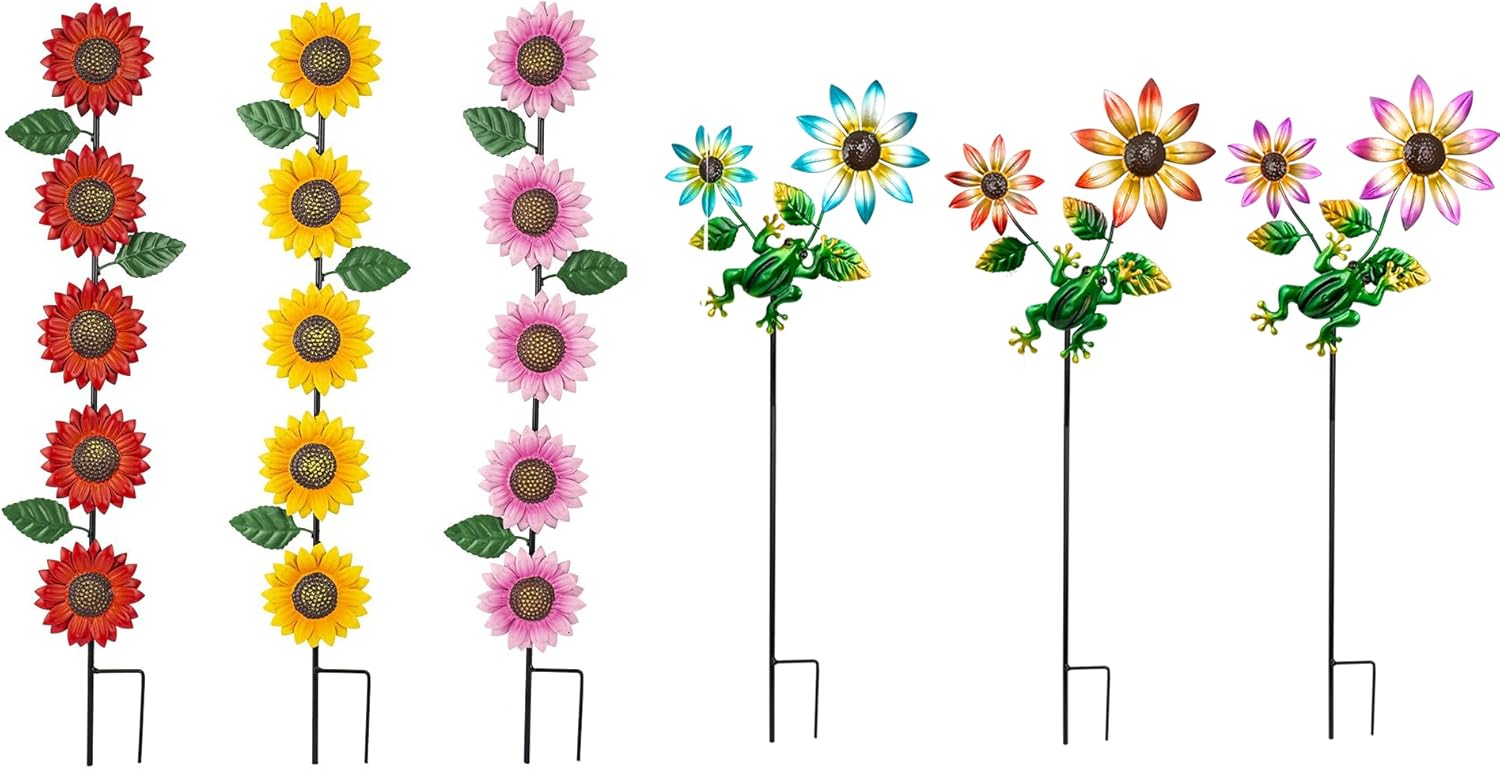 A Bundle of Sunflowers and Flowers with Frog