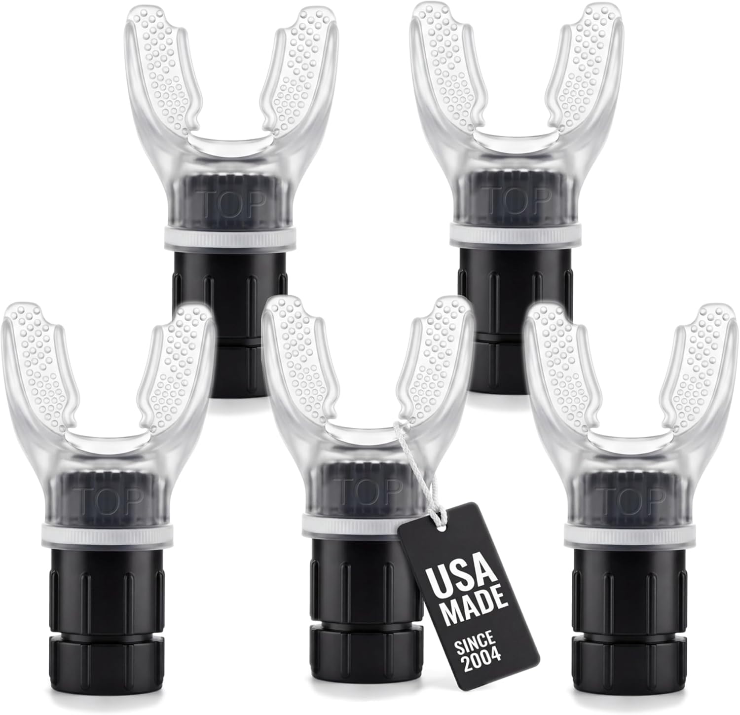 EXPAND-A-LUNG | (5 Pack) Breathing Exercise Fitness Trainer | Inspiratory Muscle Strength Tool | Breathe Easier with Stronger Lungs | Dual-Way Inhale-Exhale Adj. Resistance Settings