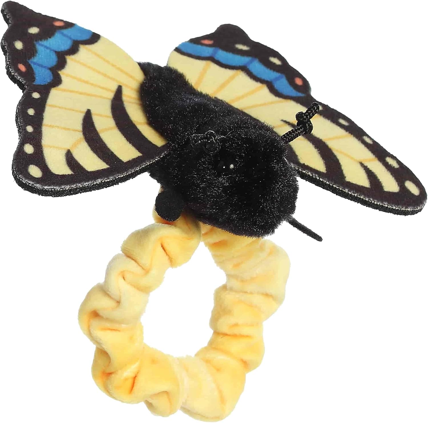 Aurora® Vibrant Wrist Fliers™ Tiger Swallowtail Butterfly Stuffed Animal - Eye-Catching Designs to Wear - Perfect for Kids 3+ Years and Animal Loving Adults - Yellow 5 Inches