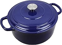 Vista 19 de Brasero esmaltado de hierro fundido de 3.5 cuartos, azul