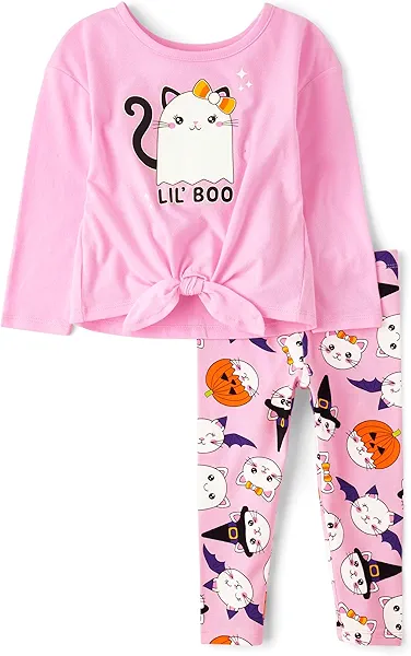 The Children's Place baby-girls And Toddler Long Sleeve Top and Pant, 2 Piece Set