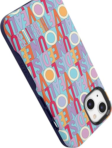 Vista 537 de Casely Funda para iPhone 13 Compatible con MagSafe Color Splash de medianoche Funda retro abstracta Color de medianoche Splash Abstracto