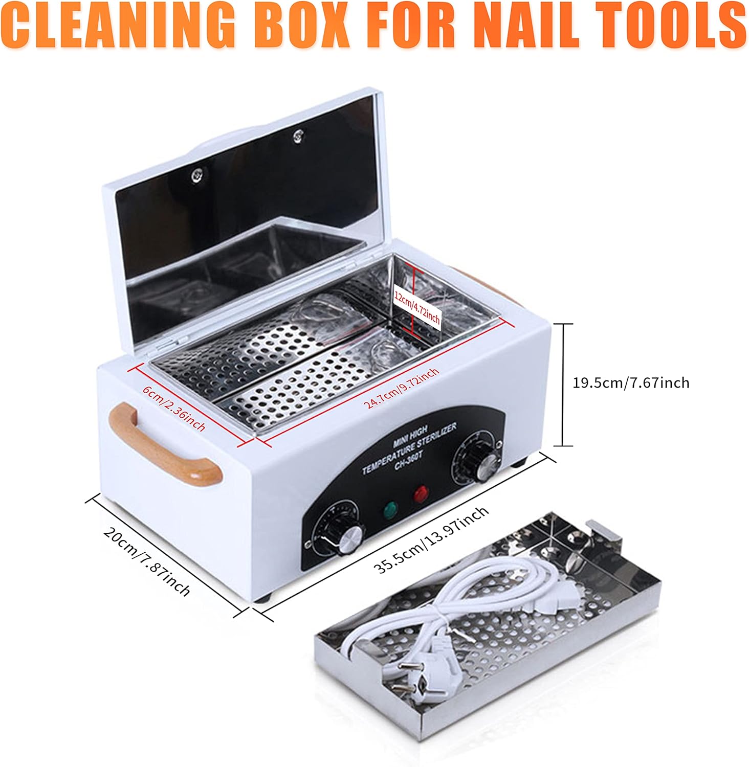 High Temperature Sterilizer Machine for Nail Tool Spa Pedicure tools Dry Heat Sterilizer Cabinet Salon Hairdressing Tool Equipment Sterilizer Tweezers