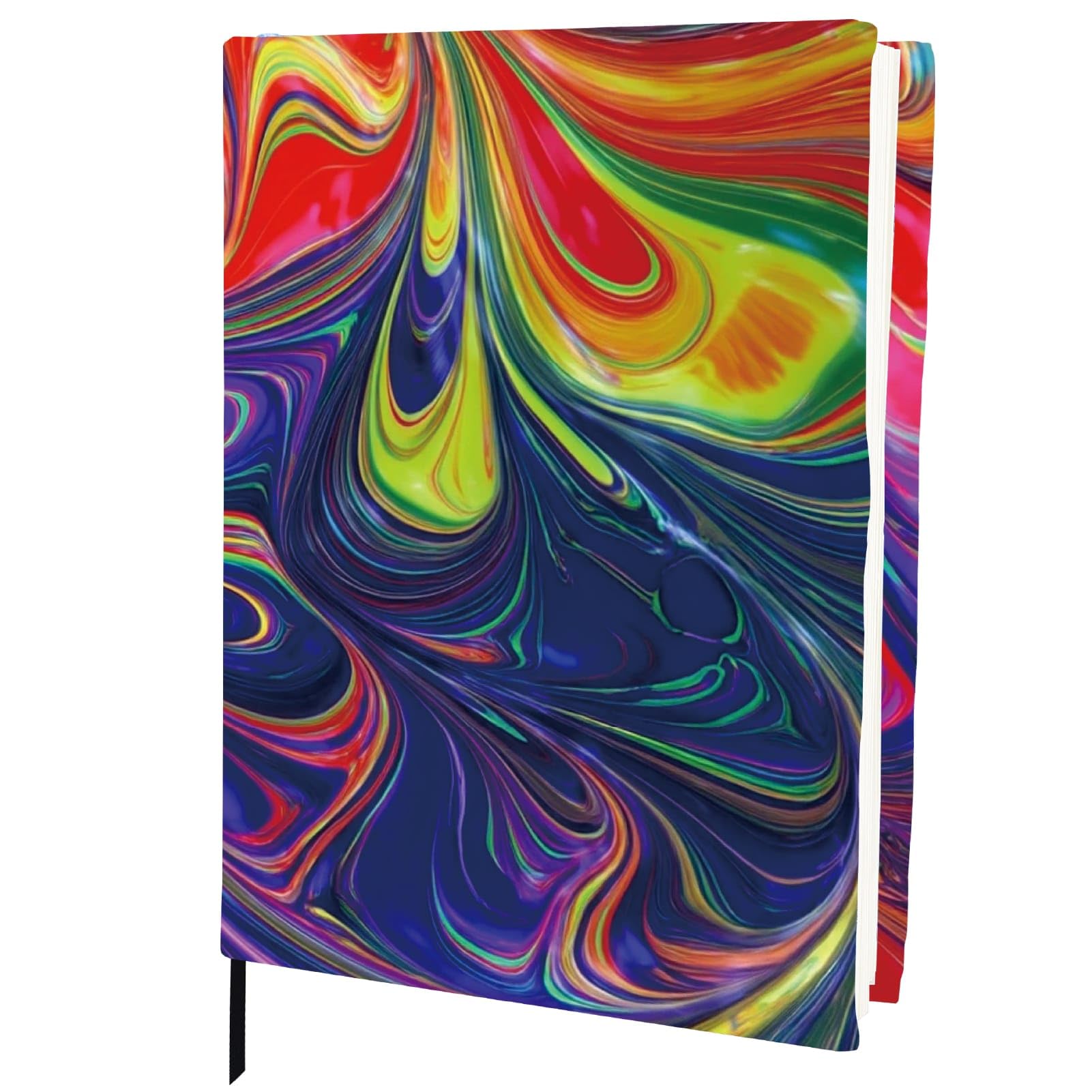 CRASPIRE Stretchable Book Cover Protector Colorful Washable Reusable Fabric Cloth Elastic Jombo Sleeve Stretchy Wrap Up to 9x11In for Hardcover Paperbacks Book Lovers Gift Notebook Textbook Reader