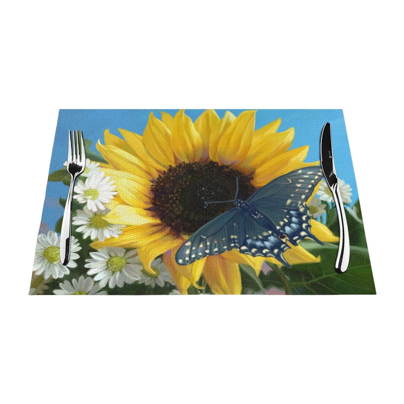 Set de table champêtre tournesols et papillons pour embellir vos repas