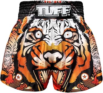 شورت الملاكمة TUFF Muay Thai "Gray Roaring Tiger"
