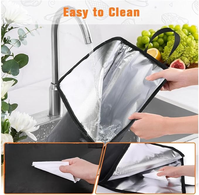 Balde plegable XL para barbacoa con tabla y tapa naranja miniatura 6