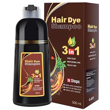 cosmpro Brown Hair Dye Shampoo for Gray Hair Coverage Hair Color Shampoo Hair Dye Shampoo 3 in 1 for Men and Women, Instant Color Shampoo Hair Shampoo Champu Con Tinte Para Canas Brown