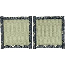 Japanese Traditional Style Small Tatami Coasters Mats 4.3 Inches 0.1 Thickness Tea Mat Set of 2 Brown B