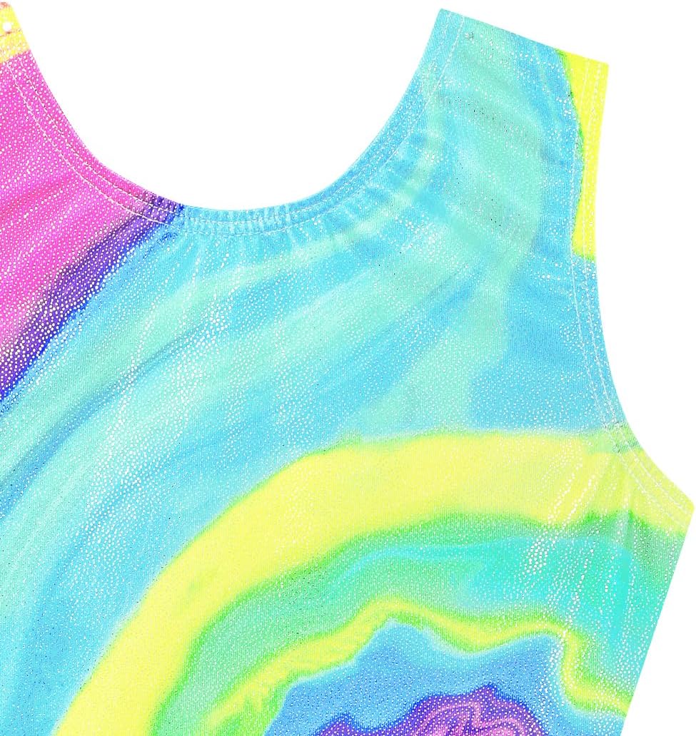 HOZIY Gymnastics Leotards with Shorts for Girls Toddlers Kids Biketard Tumbling Outfits Sparkle Unicorn Leopard Galaxy image 2