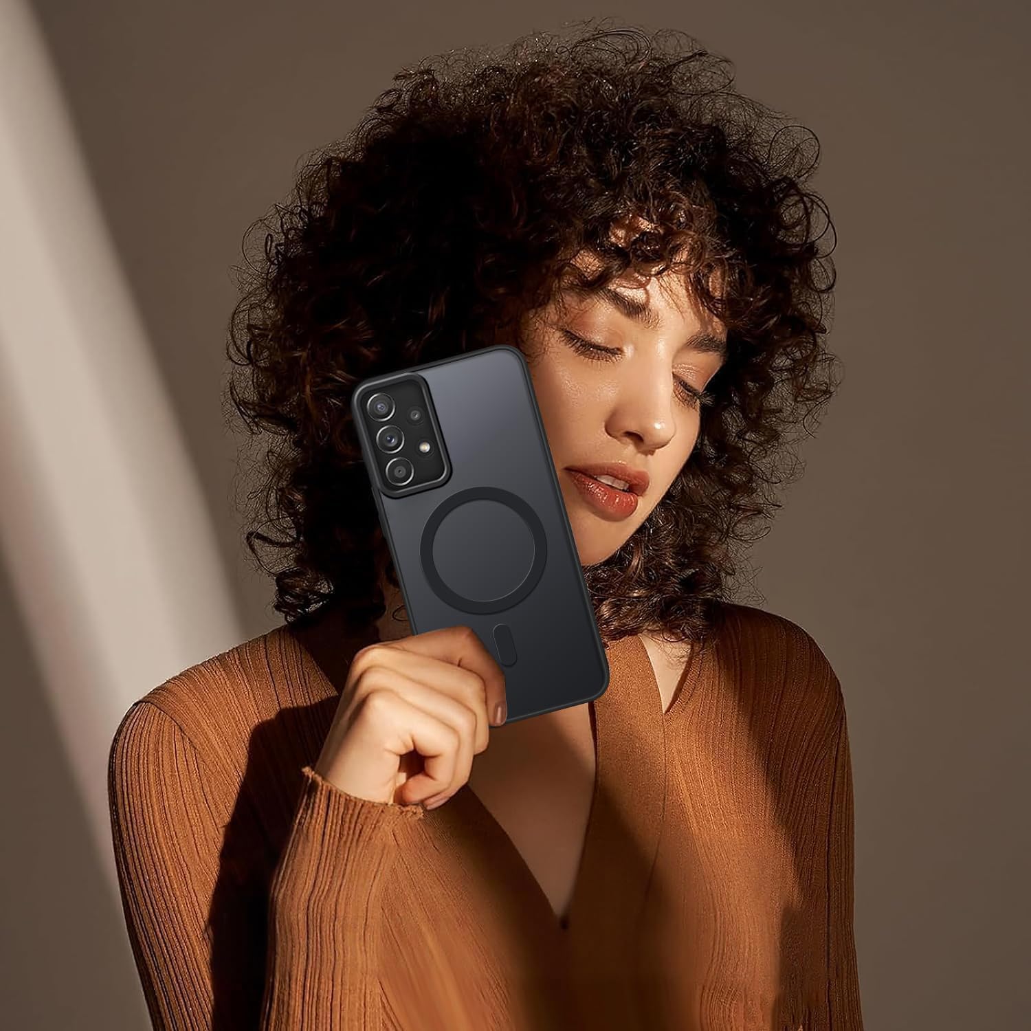 Tawarror Magnetyczne etui na telefon Samsung Galaxy A53 5G, matowe, półprzezroczyste etui na telefon komórkowy Samsung A53, tylna strona z poliwęglanu, odporne na zarysowania, z tworzywa TPU, ochrona