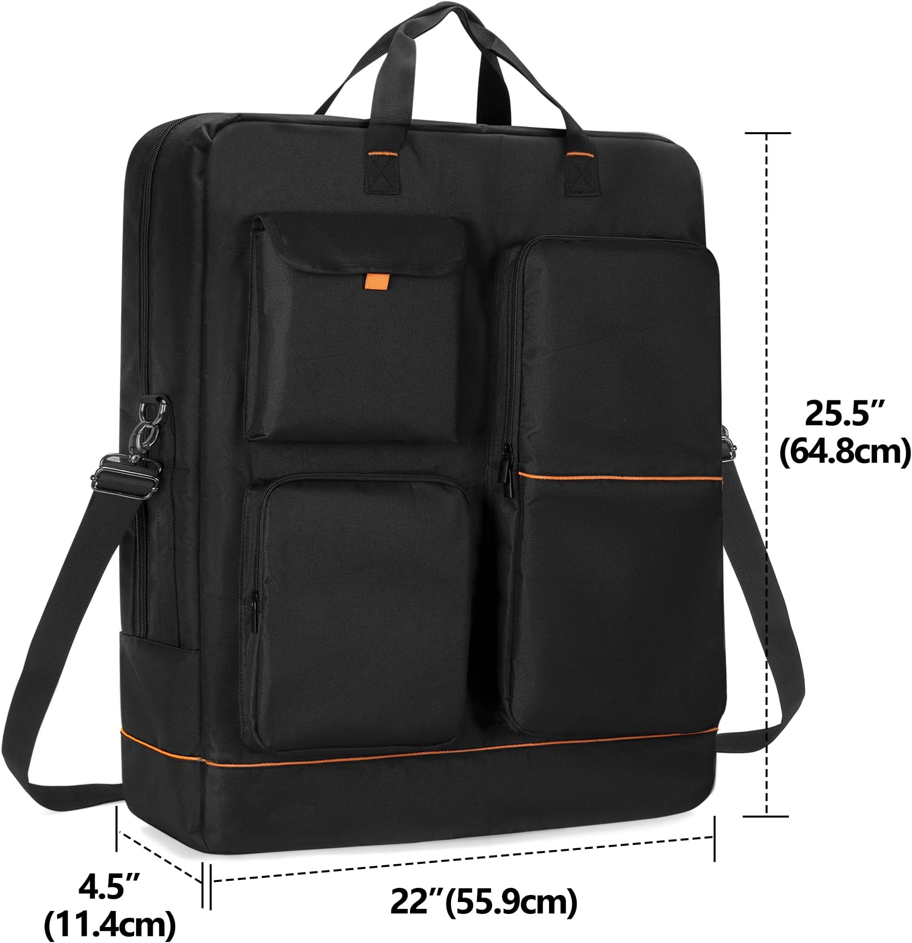 HODRANT Solar Panel Storage Bag with Bright Lining, Travel Solar Panel Carrying Case Compatible with Jackery SolarSaga 100W 100X 200W, Padded Solar Panel Carrier with Multi Pockets & Shoulder Strap