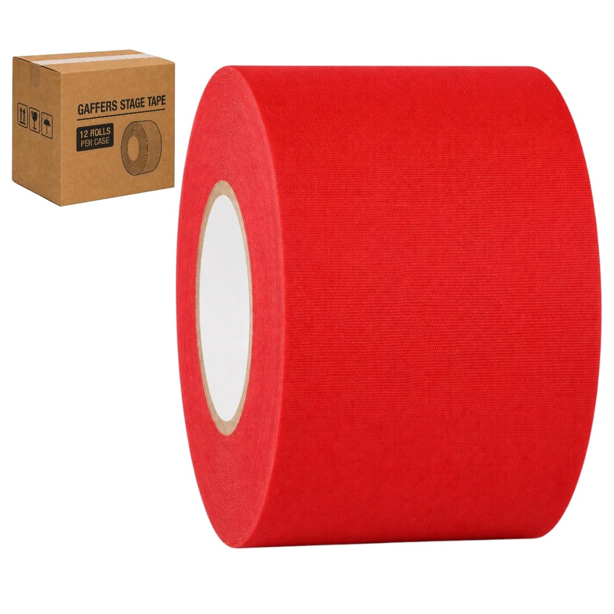 GGR Supplies CGT-80 Gaffers Stage Tape, Red, 4 in x 60 yd, 12-Pack