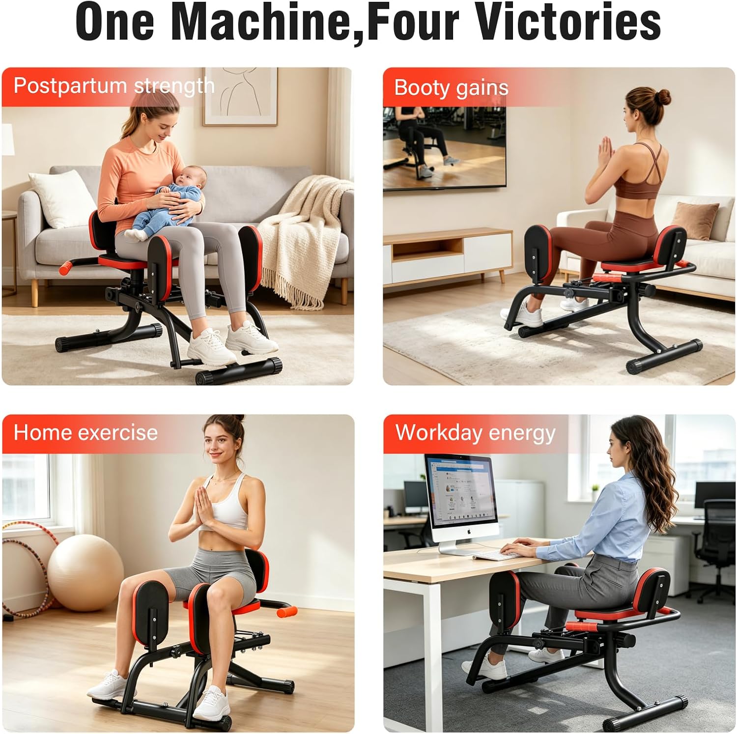 2 in 1 Hip Abductor & Adductor Machine, 20-120LBS Adjustable Resistance | Targets Glutes & Inner Thighs. Compact, Space-Saving Design. Daily Strength Training and Leg Sculpting at Home Gym