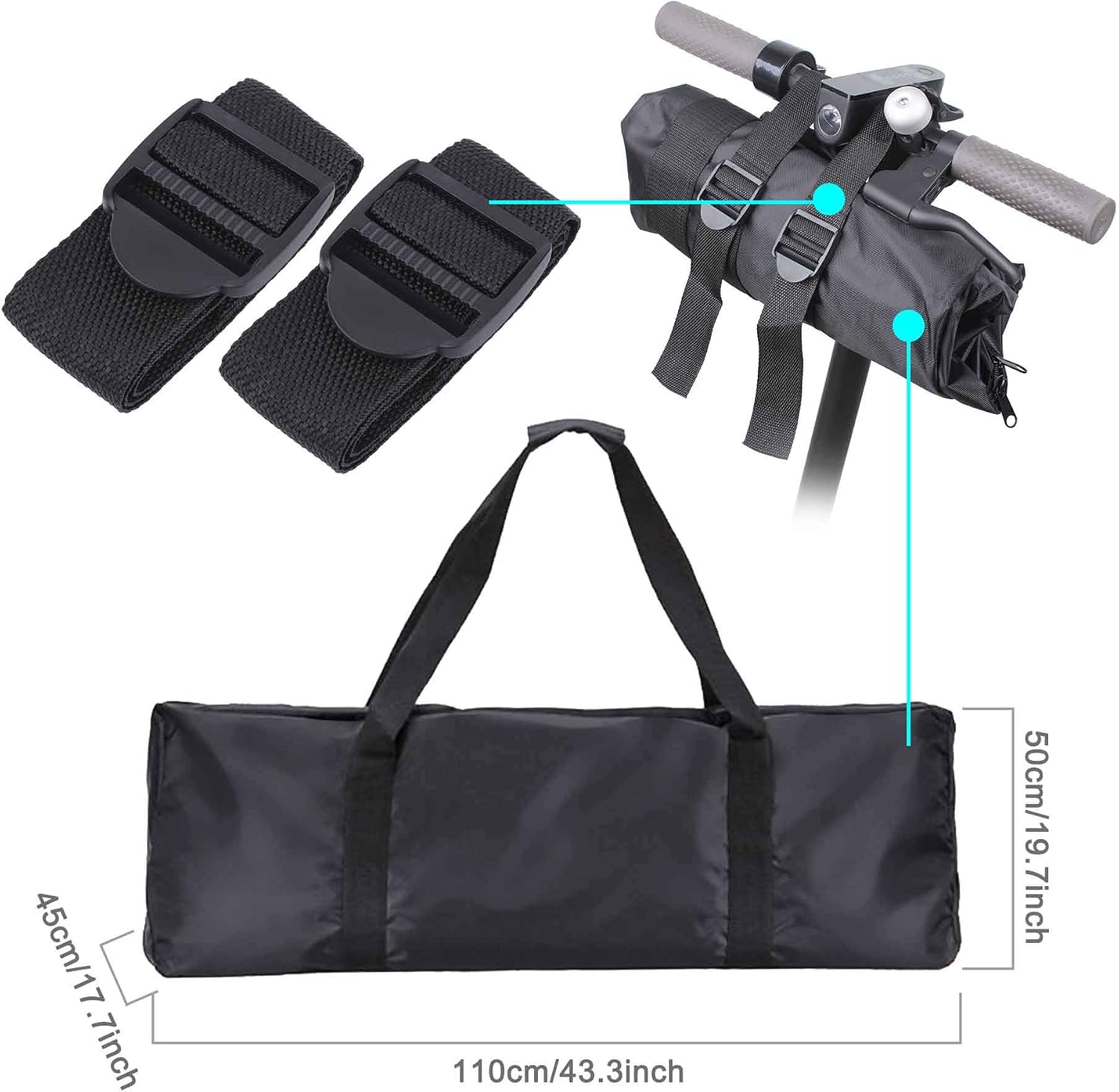 TOMALL Portable Waterproof Handbag Folding Storage Bag Carrying Bag For XIAOMI Mijia M365 Electric Scooter 110 * 45 * 50cm Scooter Carrying Bag Handbag - Image 3