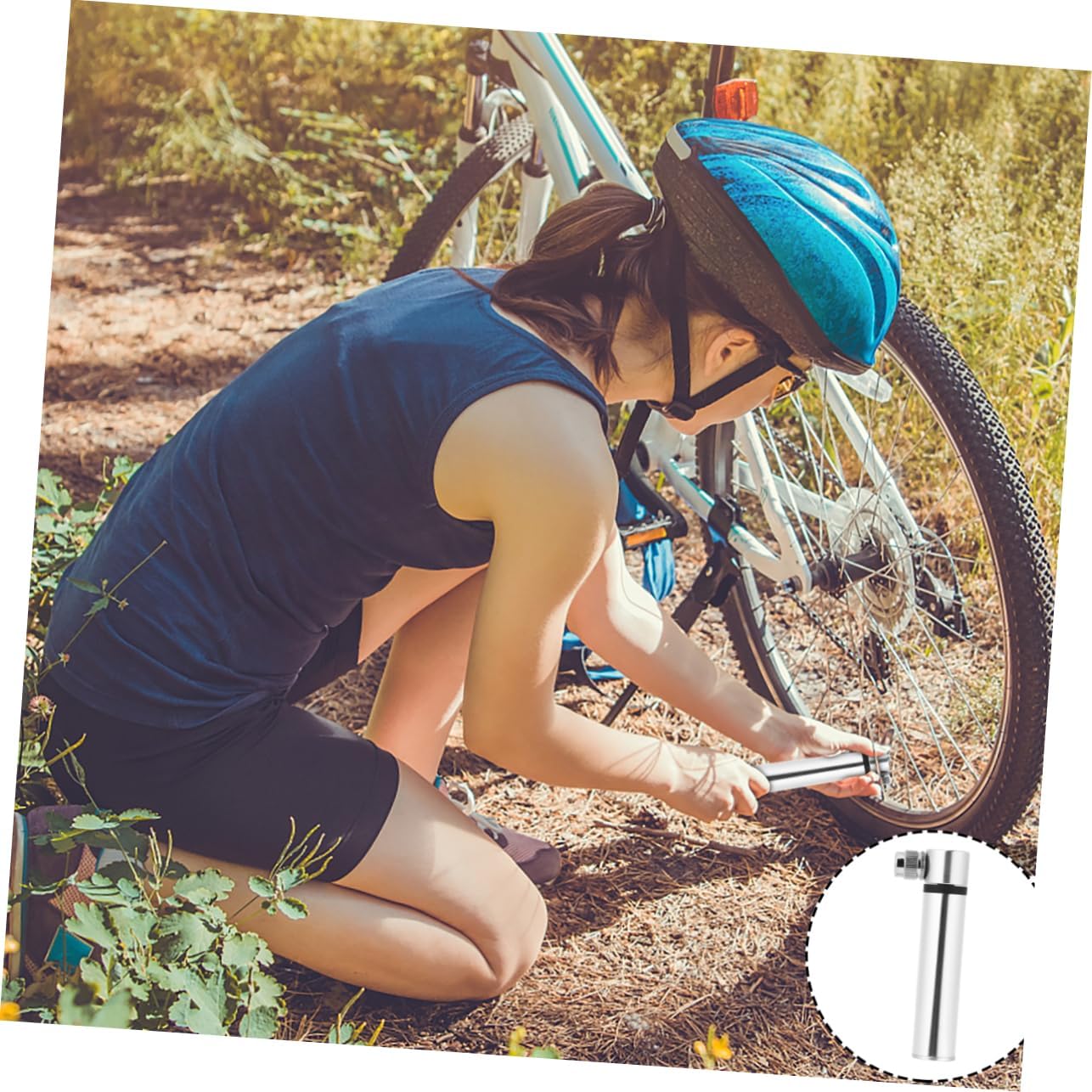 BESPORTBLE 3pcs Portable Bike Pump Tire Repair Kit Glueless Puncture Repair Kit for Bike Accessories Supplies