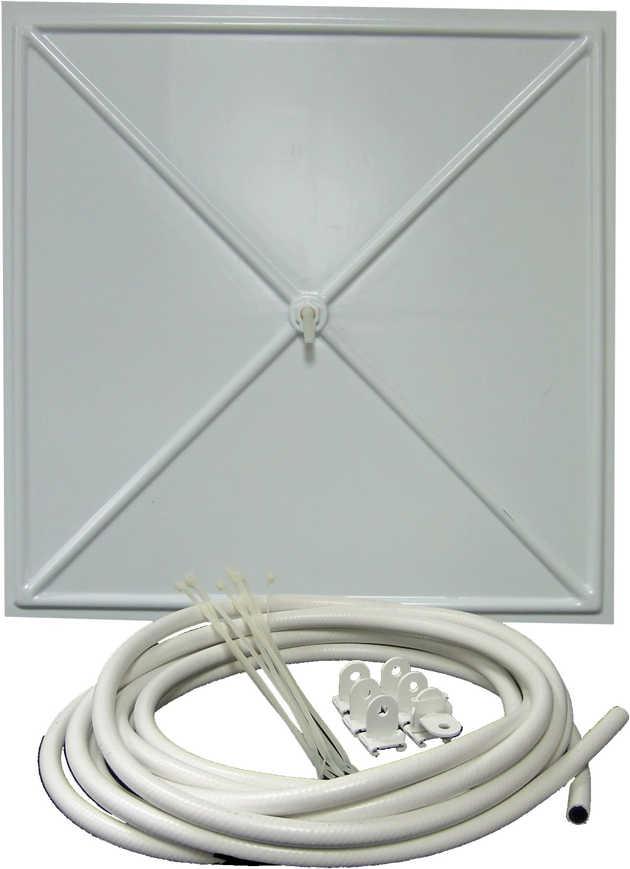 100 White Polystyrene Plastic Ceiling Tile Leak Diverter, 2' x 2'