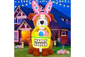 GOOSH 5 FT Easter Inflatables Outdoor for Easter Party Yard Garden Easter...