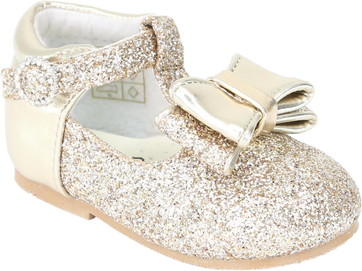 SIRRI Luxury Baby Girls Sparkly Mary Jane Shoes - Perfect Footwear for Special Occasions