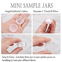 Vista 3 de ZEJIA 3 Gram Sample Containers with Lids, 75Pack Tiny Sample Jars with Labels, Mini Plastic Cosmetic Containers for Beauty Products, Lip Balms