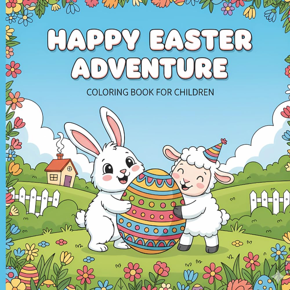 Easter Adventure: Coloring Book for Kids: 40 Joyful Designs with Bunnies, Eggs, and Spring Scenes. Perfect Creative Fun for Children Ages 4-8.