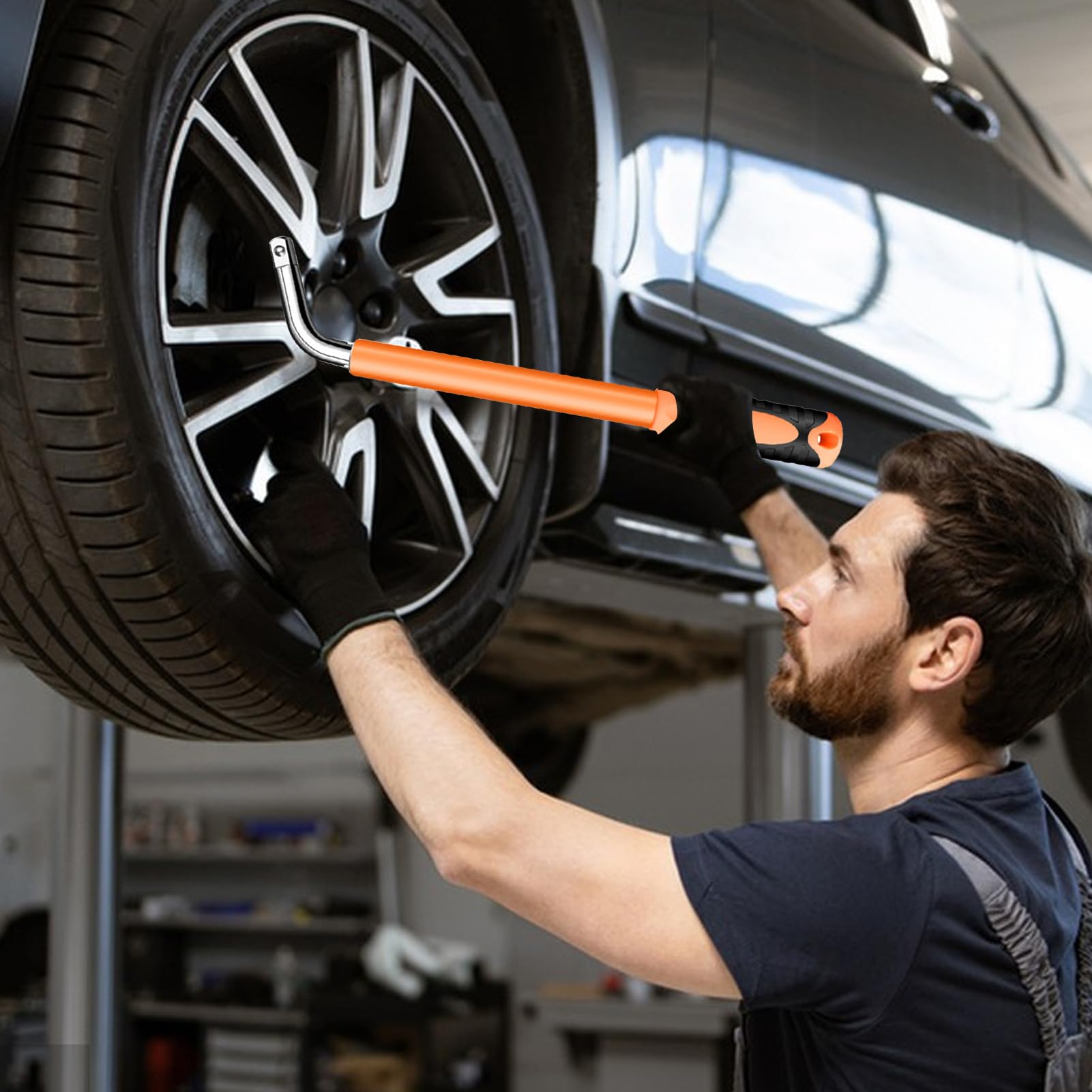 Ausziehbarer Reifenschraubenschlüssel, Teleskop-Radschraubenschlüssel | Ausziehbarer Radschraubenschlüssel,Robuster Reifenschlüssel, professioneller Autoreifen-Reparaturschlüssel, arbeitssparendes,