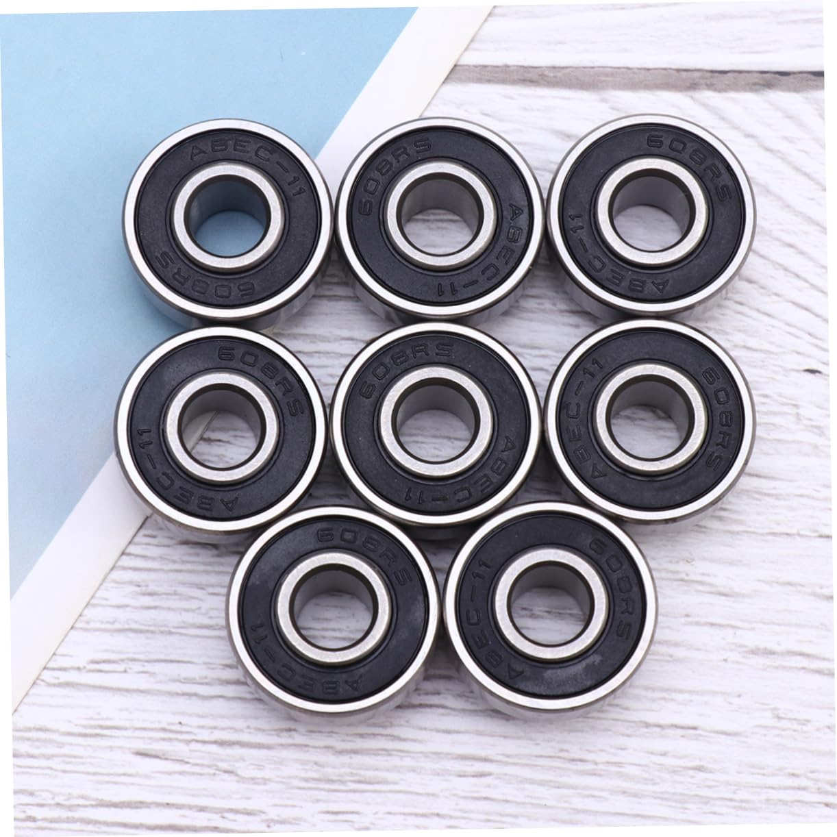 Toyvian 3 Set Cuscinetti A Piastre Lunghe Ruota Skateboard Cuscinetti A Sfera Del Pattino Alto Cuscinetto Da Skate Delle Ruote Nero 8 Pezzi*3