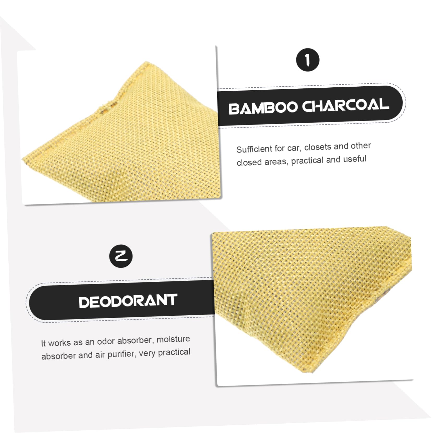 minkissy 6pezzi Sacchetti Bambù Per Armadi Deodorante Professionale Per Scarpe e Odori Domestici Accessorio Per Casa Che Assorbe Umidità e Odori Per Auto e Stanze