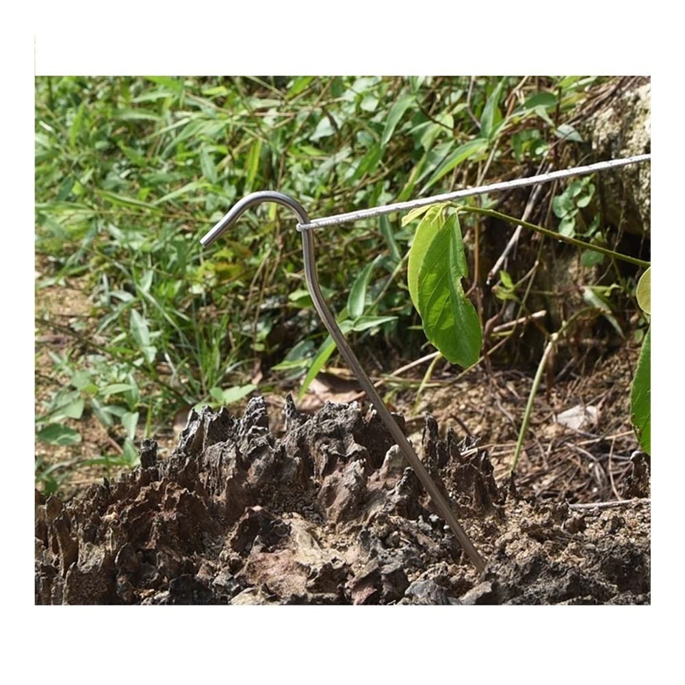 8-12pcs piquets de Tente en Alliage de Titane Camping randonnée Escalade piquets de Clous de Tente Ultra-légers Accessoires de Tente de Voyage en Plein air piquets de Tente portabl