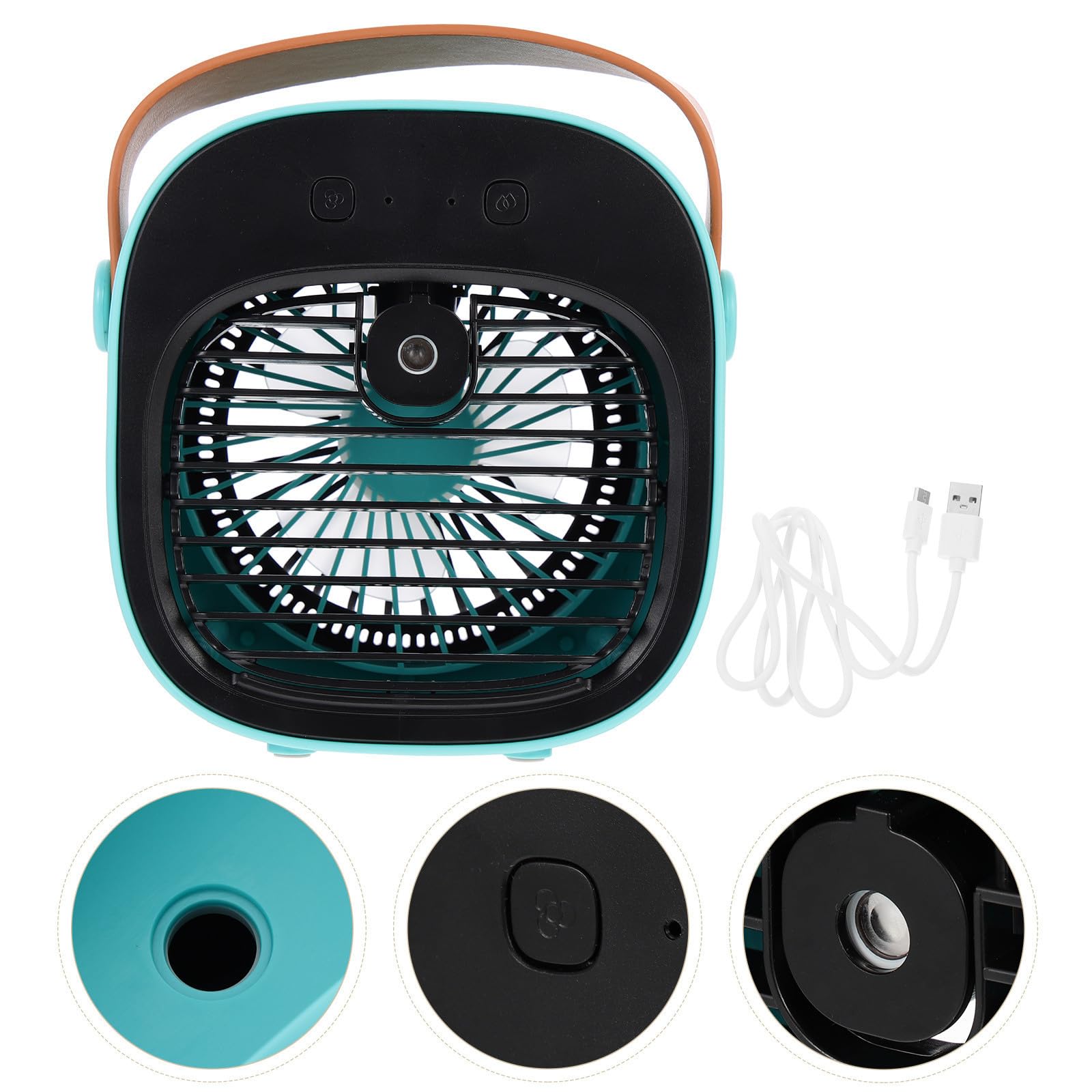 BESTYASH Ventilador de Mesa USB Portátil y Recargable Función de Enfriamiento y Carga USB para Oficina y Fiesta Verano, Diseño Práctico y Compacto