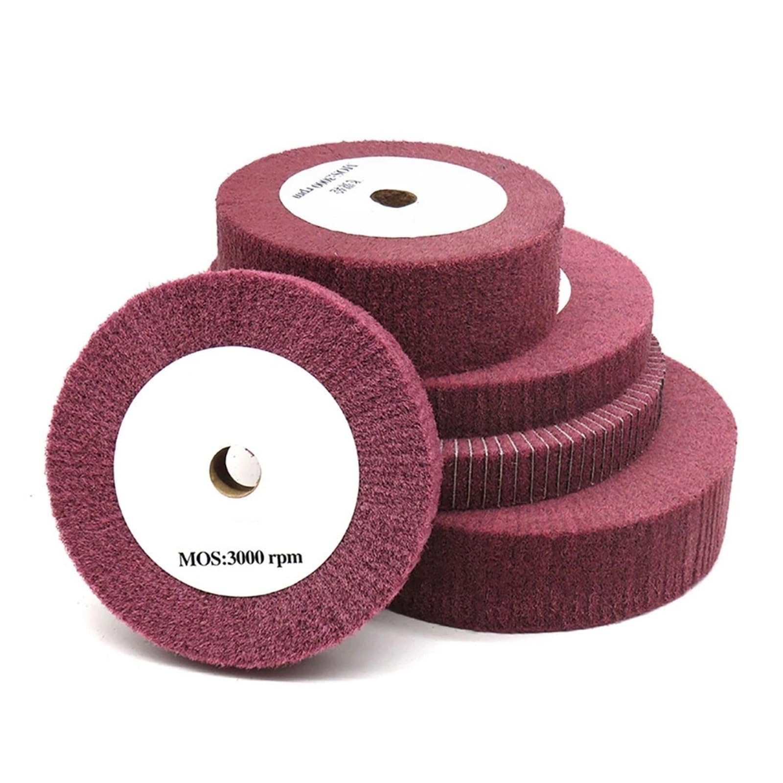 Disque de Polissage en Nylon Non tissé for meule Abrasive 100/125/150/200/250/300 mm, alésage 20 mm, épaisseur 1''/2''(50mm Thick,200mm)