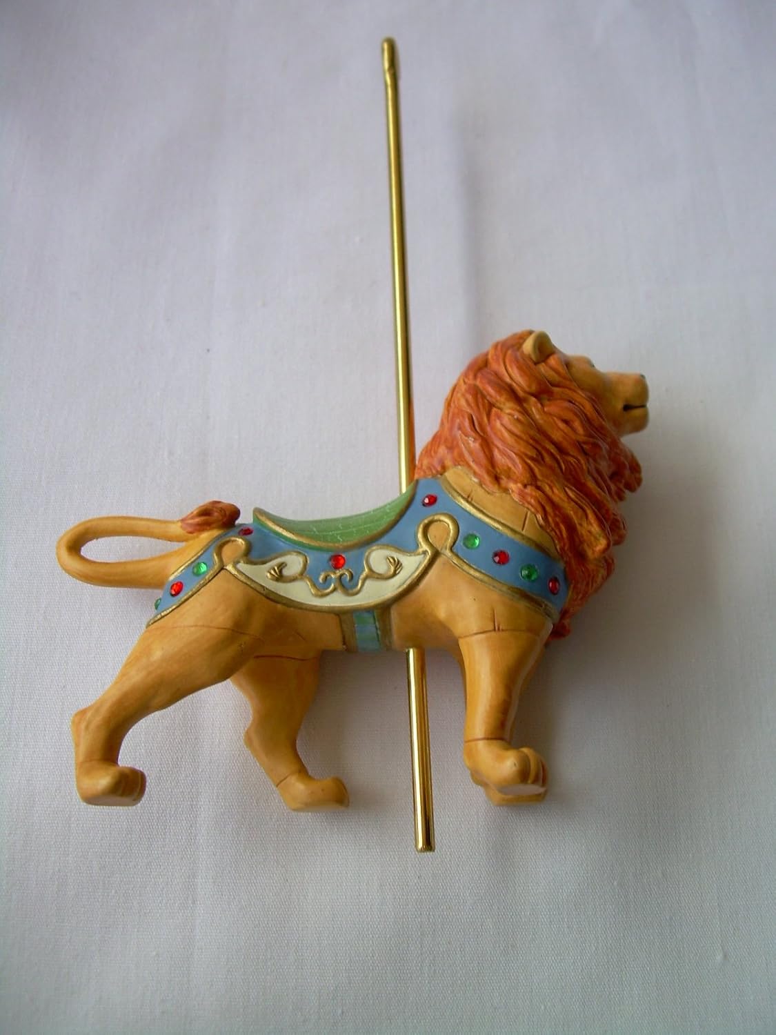 Majestic Lion Carousel Ride 2004 Hallmark Ornament Autographed by Artist image 2
