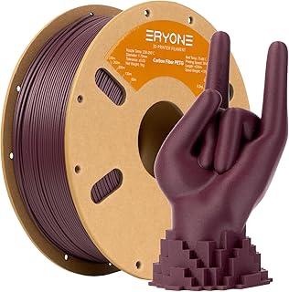 ERYONE Carbon Fiber Filament 1.75mm +/- 0.03mm, 3D Printing Filament, Fit Most FDM Printer, PETG CF Reddish Purple, 1kg Sp...