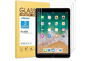 3-Pack Tempered Glass Screen Protector for Apple iPad 9.7" (2018/2017)