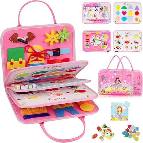 Havestoriy Montessori - Juguetes de mesa para niños pequeños, juguete de aprendizaje de tablero sensorial de motricidad fina para niños de 1, 2, 3,