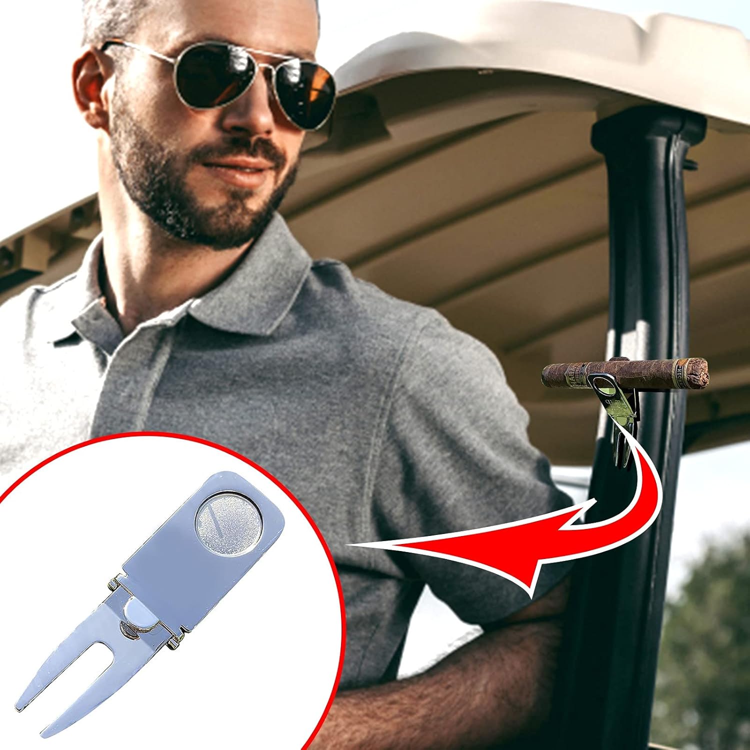 review XXHH Personalized Golf Divot Tool with Holder, Ball Marker, Weekend Retirement Aficiona,Ball Marker Cigar Holder,Golf Divot Repair Tool & Ball Marker