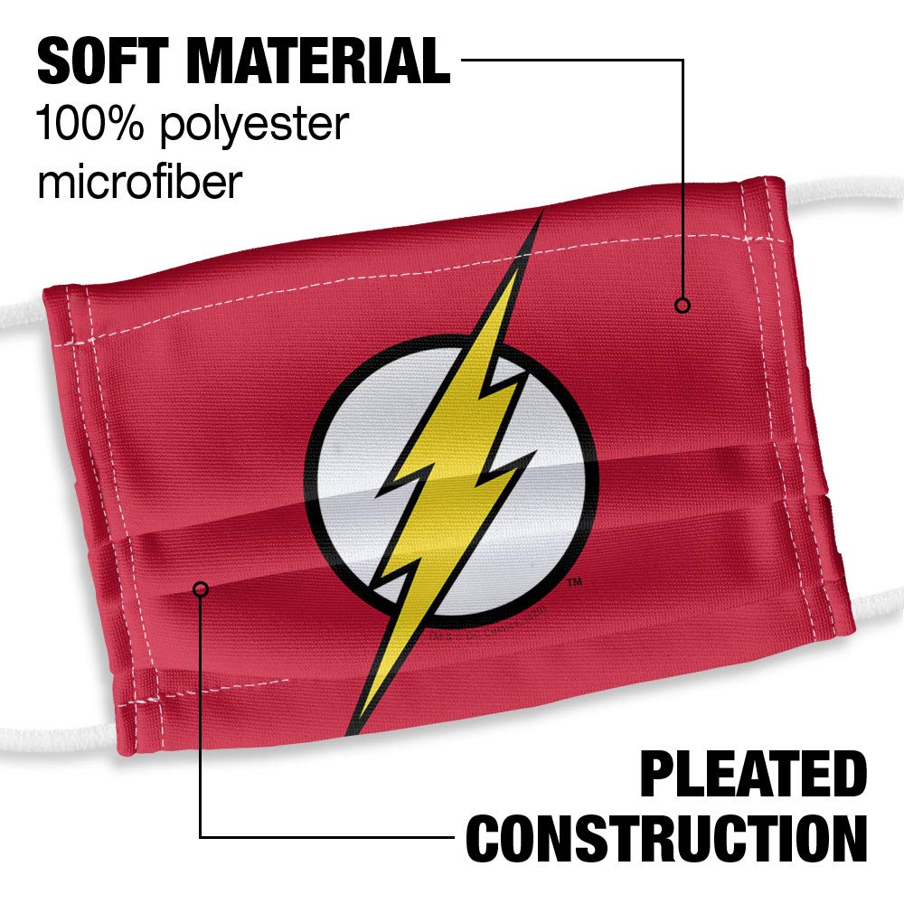 Popfunk The Flash Kids Lightning Bolt Logo 1-Ply Reusable Face Mask Covering