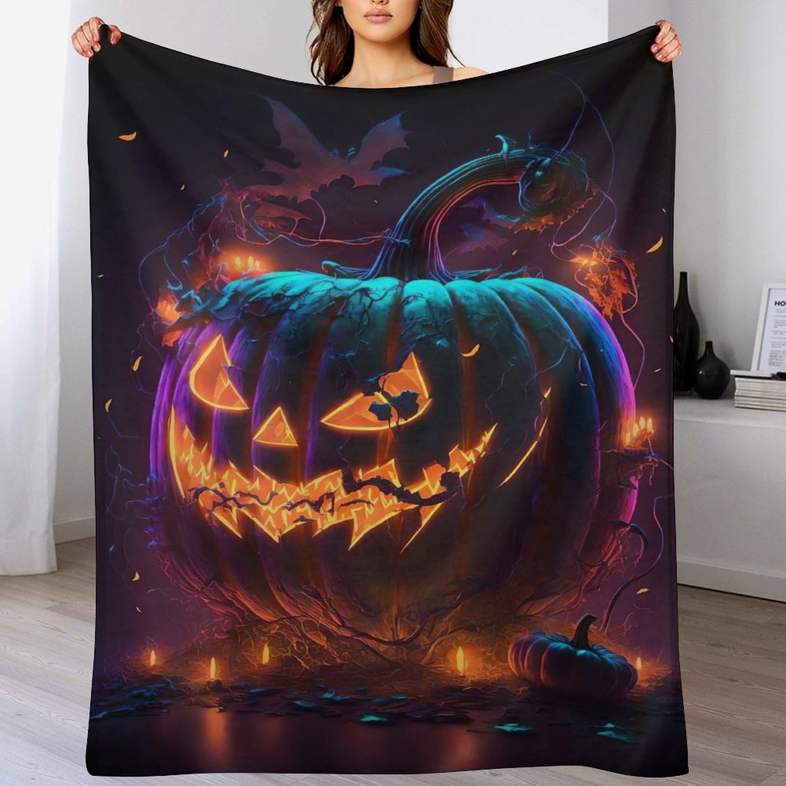 Couverture Halloween hypoallergénique et douce contre le froid nocturne