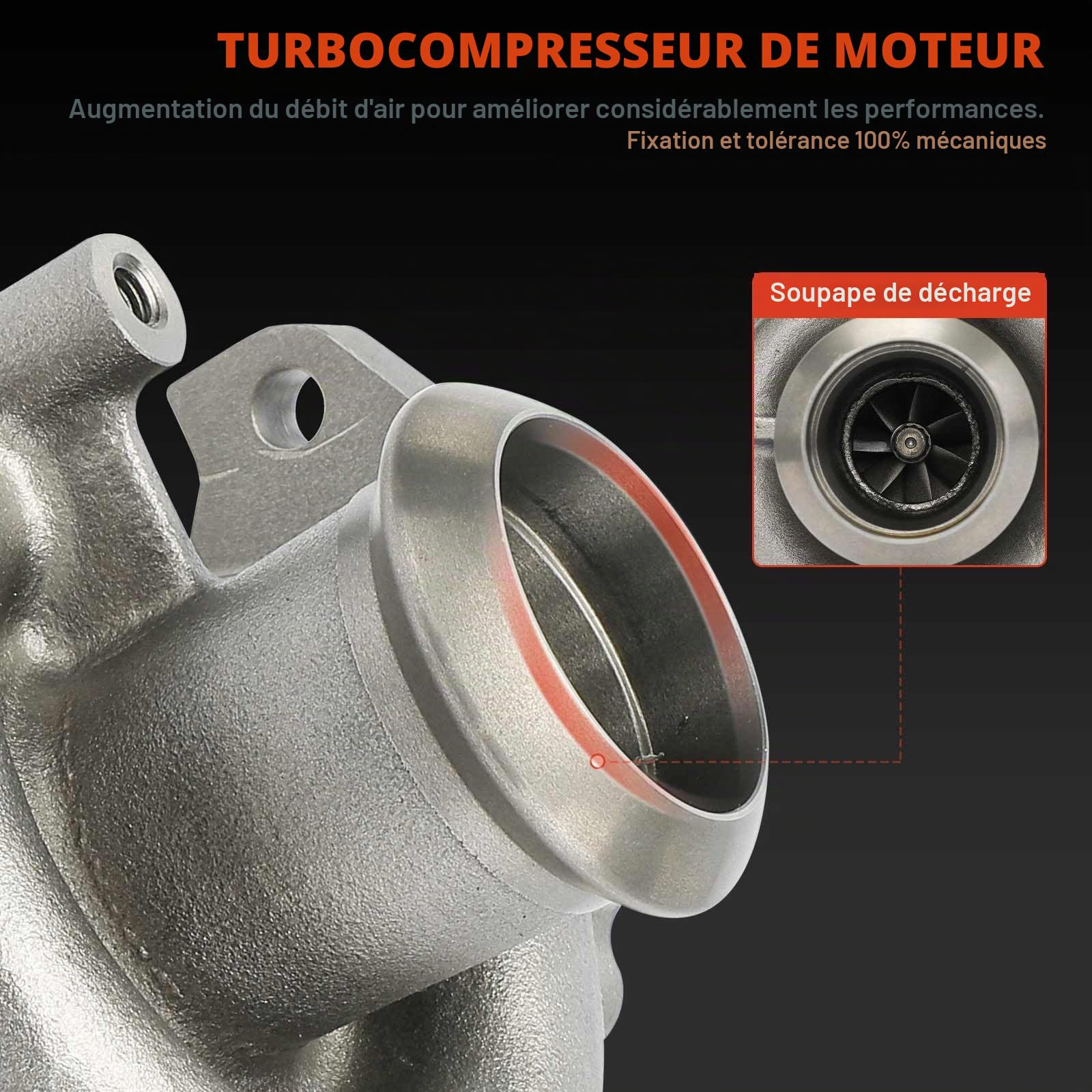 Frankberg Système d'échappement, turbine, roue motrice, roue de compresseur, turbocompresseur, turbocompresseur, turbo, chargeur turbo, remplace# 16359700029