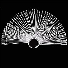 Generic 40 Pezzi Tip Unghie Espositore, Campioni per Unghie Positore Unghie Ventaglio Espositore Colori Unghie per Stile Nail Art e Display a Colori (40, Transparent)