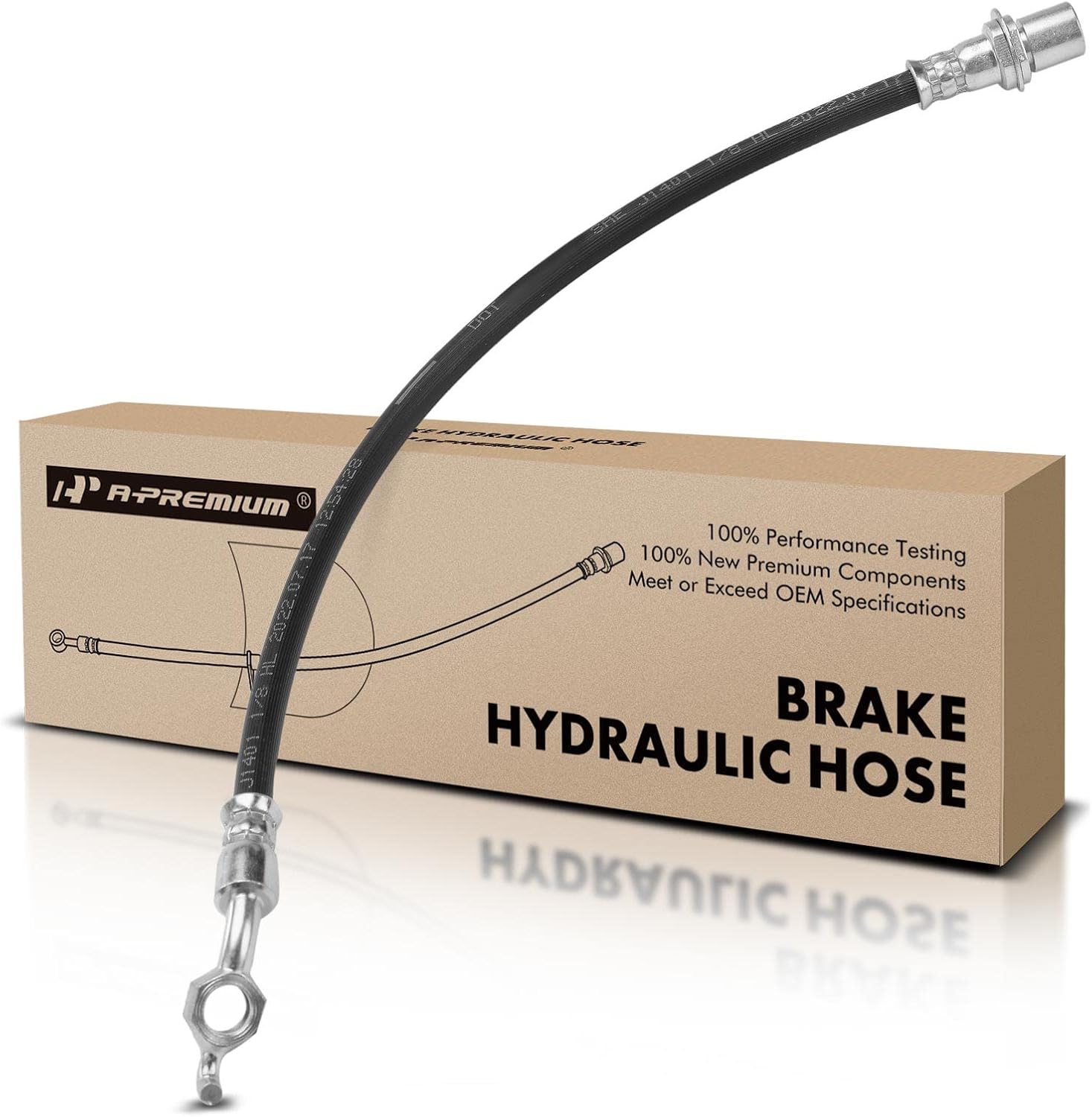 A-Premium Rear Driver or Passenger Side Brake Hydraulic Hose Compatible with Select Lexus Models - LS400 1995-2000, LS430 2001-2006 - Replace# 9094702903, 9094702811