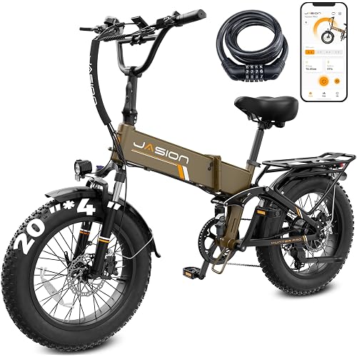 Jasion X-Hunter/ST/PRO Electric Bike for Adults,1800W/1400W Peak 20''Fat Tire Foldable Ebike,Folding E Bike Up to 80/70 Miles Range,720/624WH Removable Battery,30 MPH E Bike,Certified by UL2849