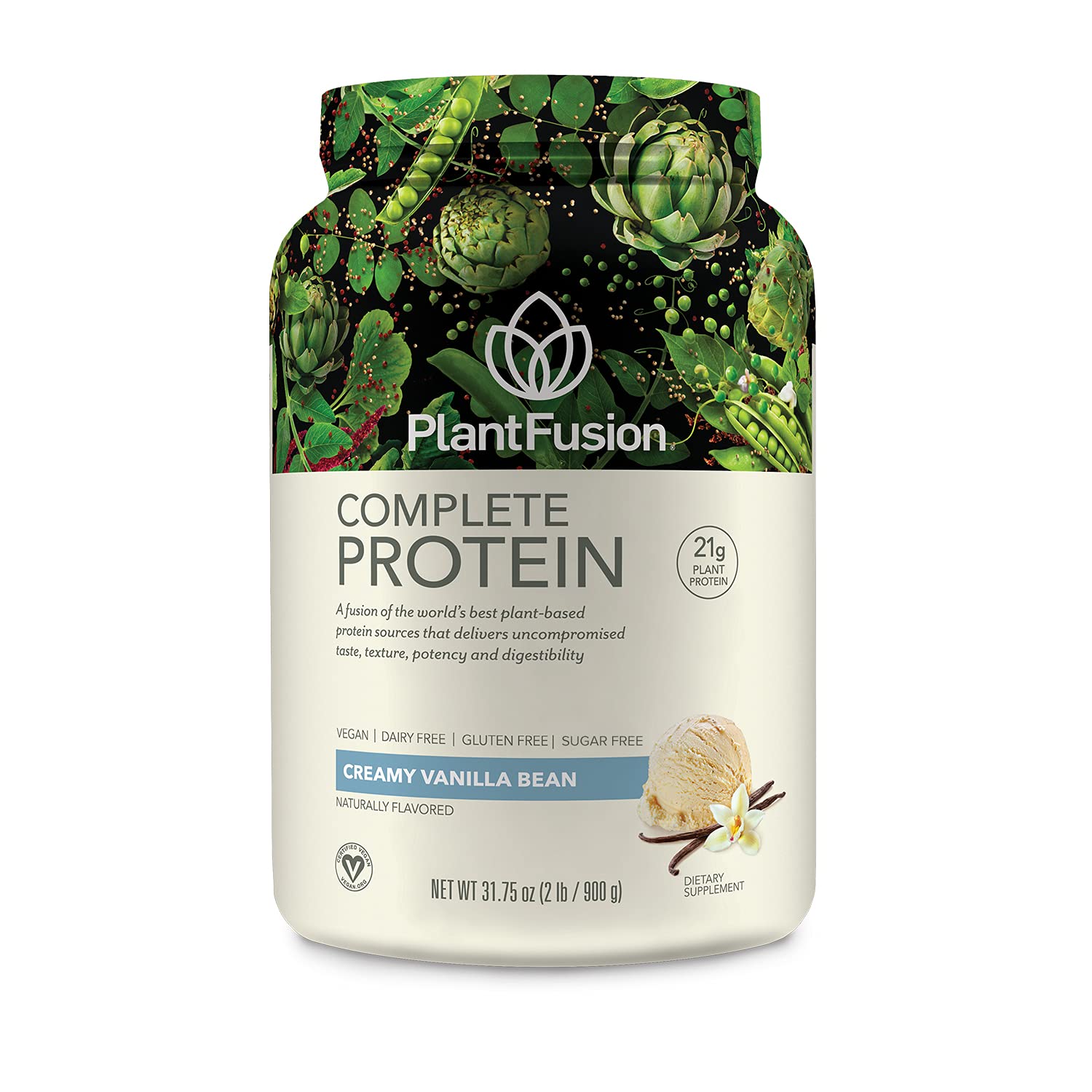 PlantFusion Vegan Protein Powder, Plant Based Protein Powder, BCAAs