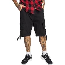 Brandit Mens Classic Durable Washed Cotton Lightweight Breathable Multi Pocket Casual Outdoor Cargo Shorts