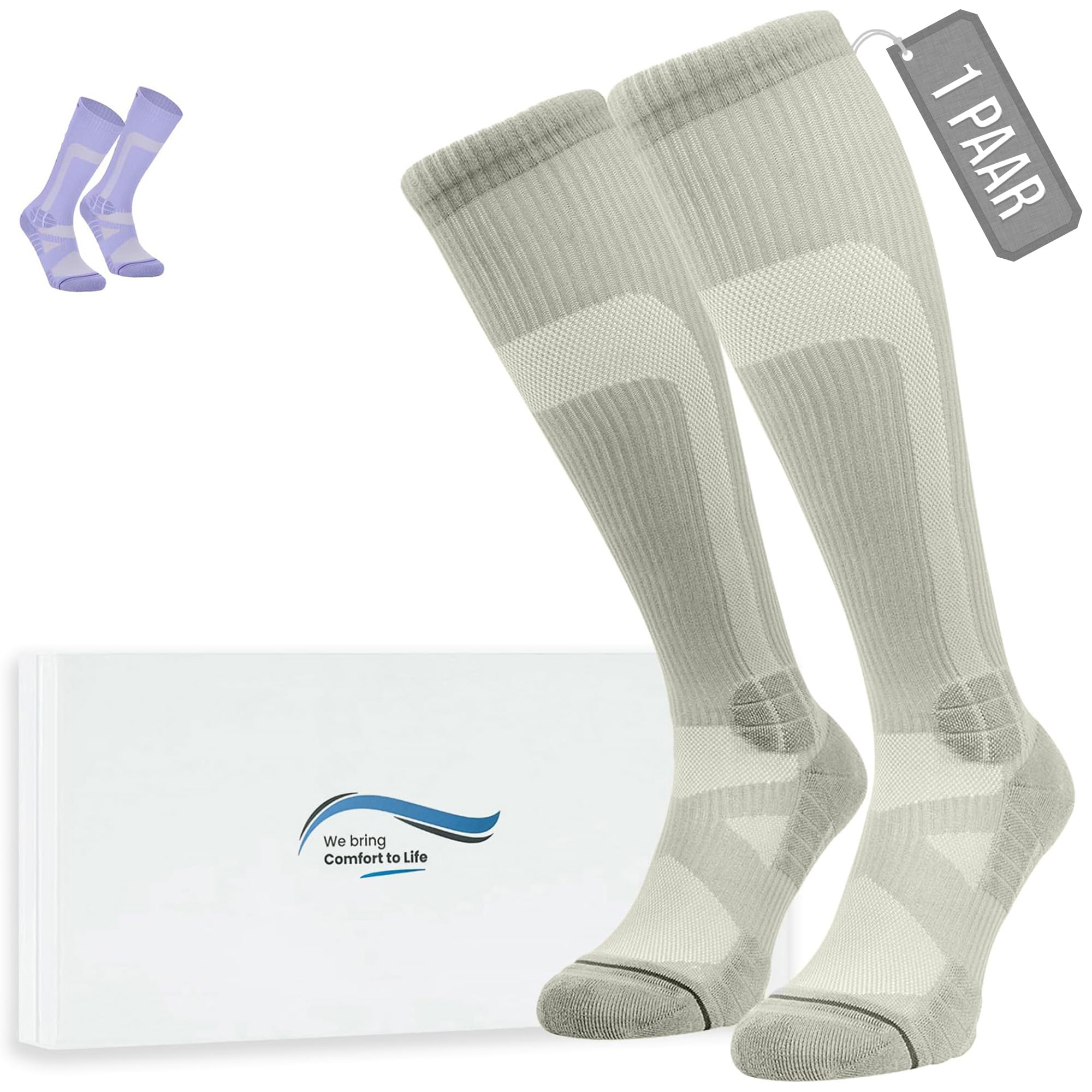 360 RELIEF Kompressionsstrümpfe Herren und Damen, Stützstrümpfe | Abgestufte Thrombosestrümpfe für Sport, Laufen, Flug, Reise, Joggen, Radsport, Kompressionssocken