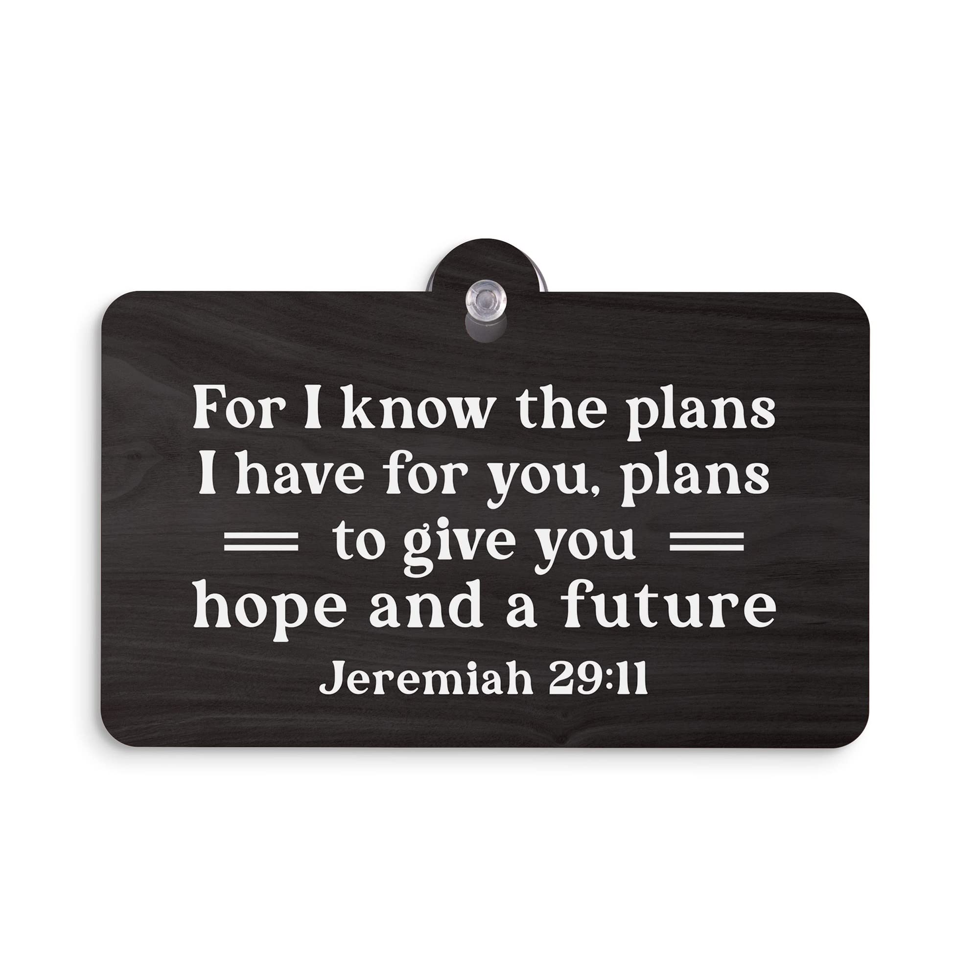 P. Graham Dunn Plans Hope Future Black White 5 x 3.5 HDF Wood Suction Sign