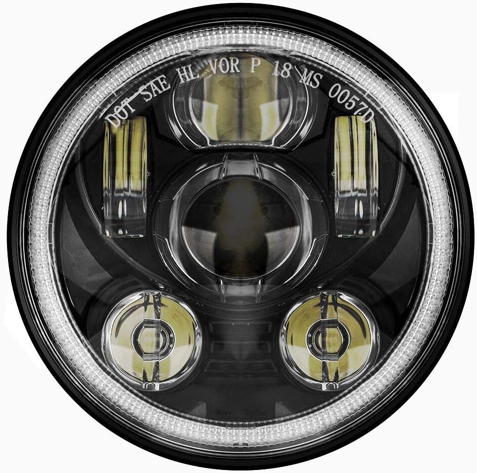 SUNPIE Halo 5-3/4 5.75 Inch Head light Motorcycle Compatible with Sportster XL883 XL1200