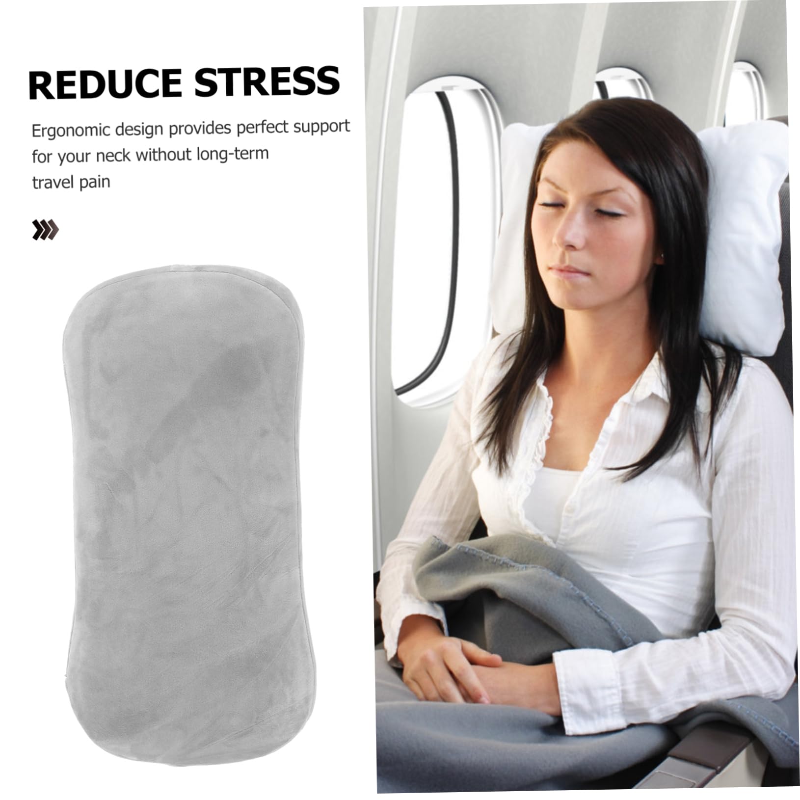 ABOOFAN Almohada de Viaje Portátil de Espuma Viscoelástica Mini 1 Pieza