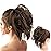 HMD Tousled Updo Messy Bun Hair Piece Hair Extension Ponytail With Elastic Rubber Band Updo Bun Synthetic Hairpieces for Women